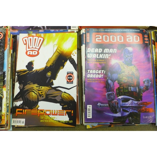 776 - Judge Dredd 2000AD comics, approximately 275, 1980's, 1990's and 2000's