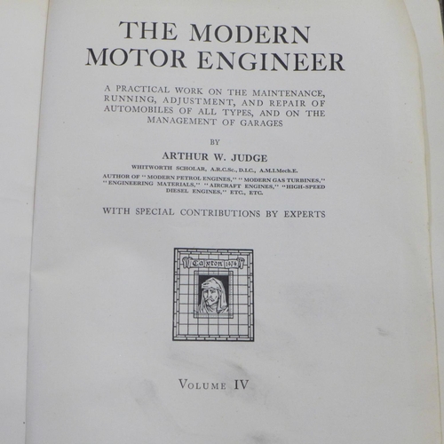 777 - Four vintage motoring manuals; Motor Repair and Overhauling (3) and The Modern Motor Engineer