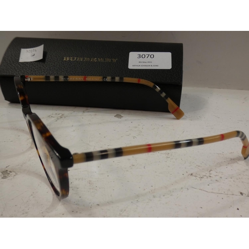 3070 - Burberry 2318 3854 49X18 glasses, RRP £107.86 + VAT  (224-155) * This lot is subject to VAT