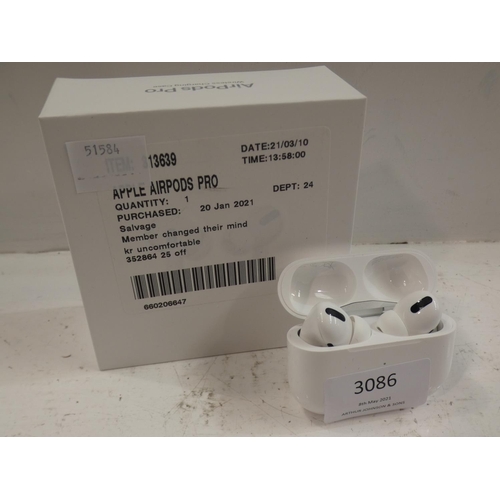 3086 - Apple Airpods Pro (MWP22ZM/A), RRP £189.99 + VAT        (223-165) * This lot is subject to VAT