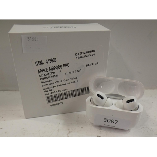 3087 - Apple Airpods Pro (MWP22ZM/A), RRP £189.99 + VAT        (223-165) * This lot is subject to VAT