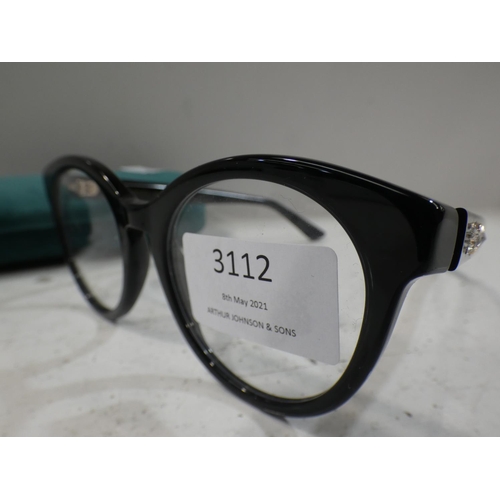 3112 - Pair of Gucci black glasses (Damaged/ Missing star gems) (GG0348O), RRP £170.78 + VAT   (223-62) * T... 