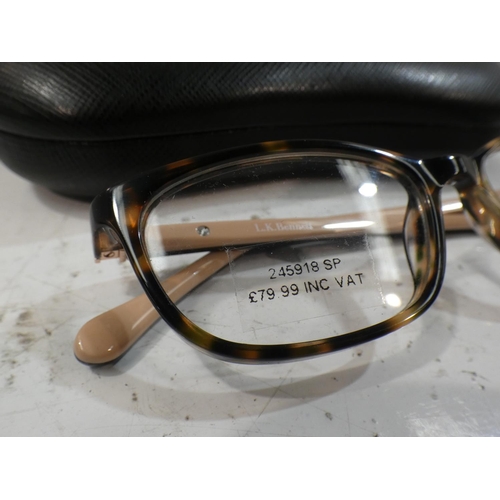 3113 - Pair of LK Bennett Tortoise Frame Glasses (B007 C3 49X16)  (223-37) * This lot is subject to VAT