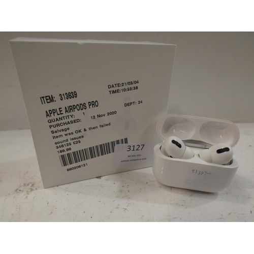 3127 - Apple Airpods Pro (MWP22ZM/A), RRP £189.99 + VAT        (223-133) * This lot is subject to VAT