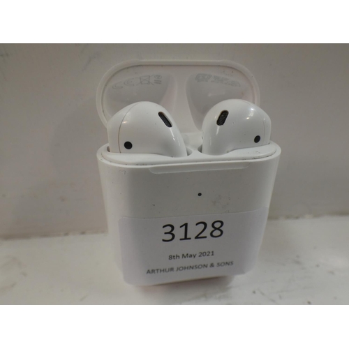 3128 - Airpods With Wireless Charging Case (no box) (MRXJ2ZMA), RRP £144.99 + VAT   (223-130) * This lot is... 