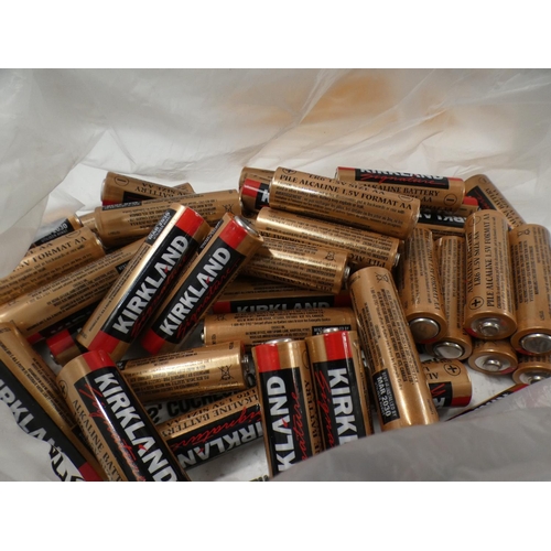 3153 - Conglom Chandelier Bulbs and Kirkland Signature AA Batteries (incomplete)  (223-83, 85) * This lot i... 