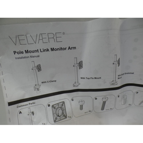 3154 - A white monitor arm * This lot is subject to VAT