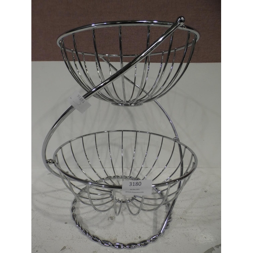 3180 - A Mikasa two tier fruit basket (220) * This lot is subject to VAT