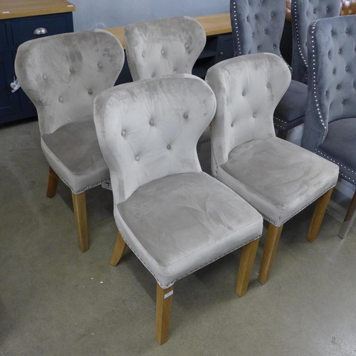 1470 - A set of four Arlo taupe chairs (Slight marks)