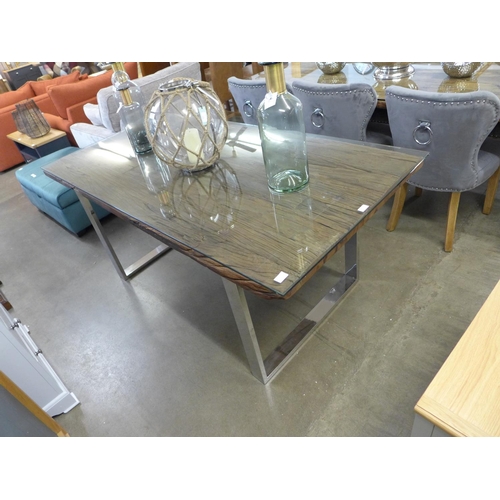 1498 - A railway sleeper 180cm dining table