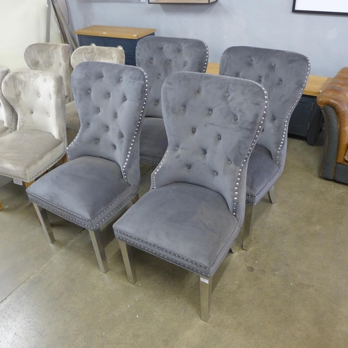 1499 - A set of four Chelsea grey dining chairs (Slight marks)