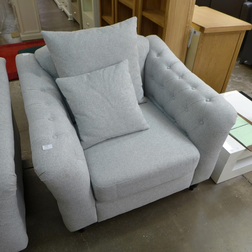 1535 - A Chigwell grey upholstered armchair