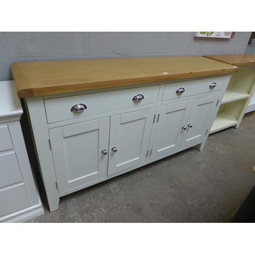 1544 - A Hampshire ivory painted oak four door sideboard (KEL P58)  * This lot is subject to VAT