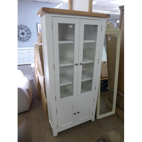 1612 - A Hampshire white painted oak display cabinet (KEL P37-82)  * This lot is subject to VAT