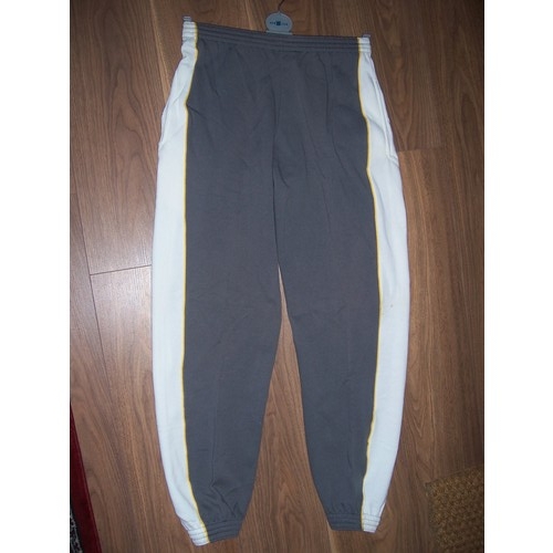 3158 - 14 Sidekick grey/white with yellow trim unisex sweatshirt and jogging bottom tracksuits (all medium ... 