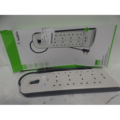 3172 - Belkin 8-Way Socket Surge Protector       (223-127) * This lot is subject to VAT