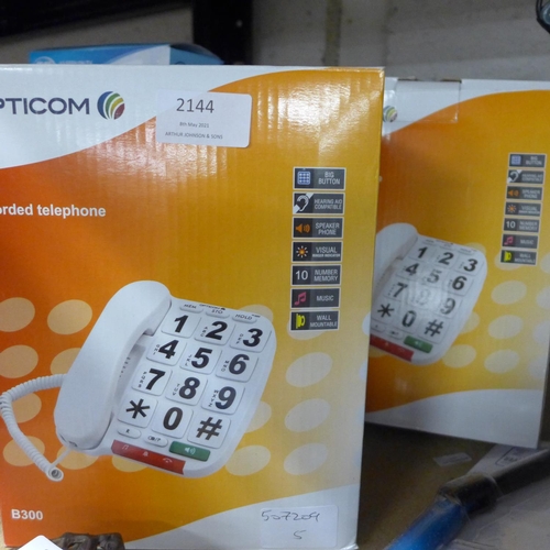 2144 - 2 Opticom large number telephones