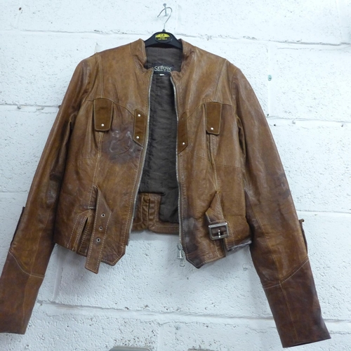 2205 - Two 70's leather jackets