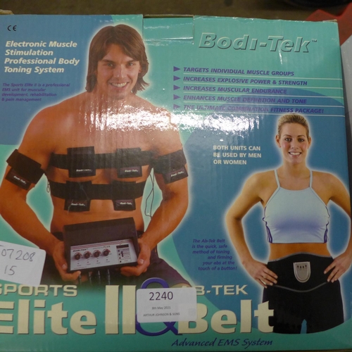 2240 - Bodi Tek EMS muscle stimulator/exercise kit