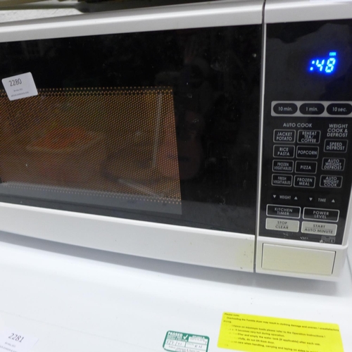 2280 - Sharp 800w white microwave - W