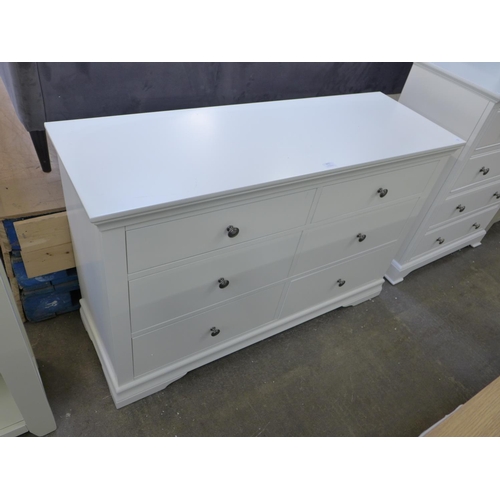 1672 - A Florence white painted six drawer chest (SW-6DC-W)  * This lot is subject to VAT Marked