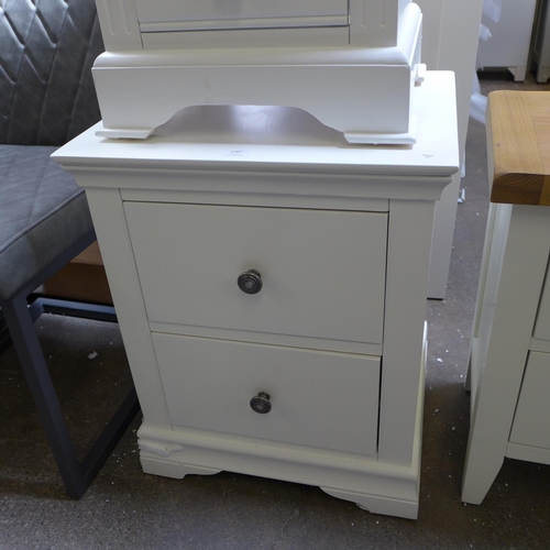 1707 - A Florence white painted large bedside cabinet (SW-LBSC-W)  * This lot is subject to VAT