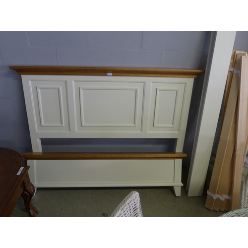 1781 - A cream painted kingsize bedframe