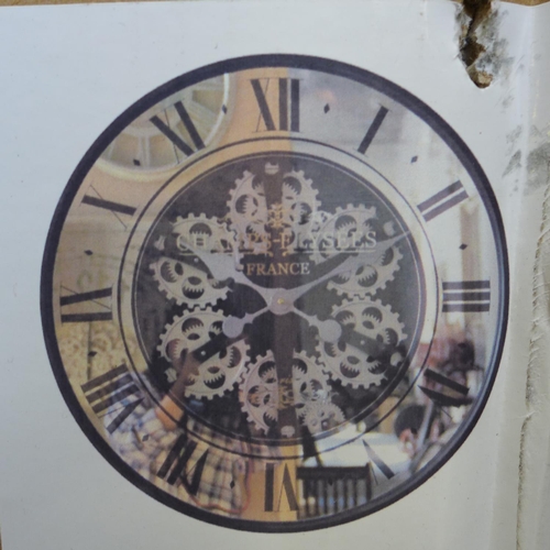 1794 - A French style skeleton circular wall clock