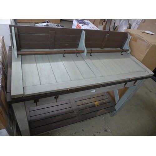 1766 - A WOOD POTTING WORK BENCH, RRP £333.33 + vat (4053-76)     *This lot is subject to vat Damaged missi... 