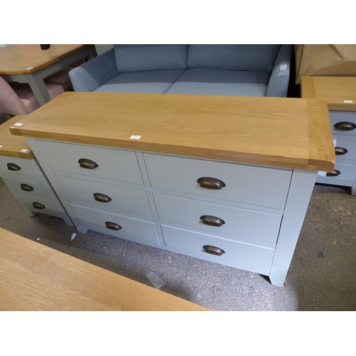 1560 - A Banbury grey painted six drawer chest (BP-6DC-G)  * This lot is subject to VAT Damage to top left ... 