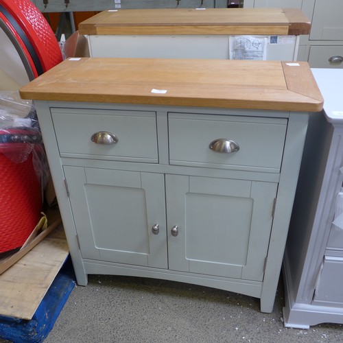 1748 - An oak and painted two drawer two door sideboard