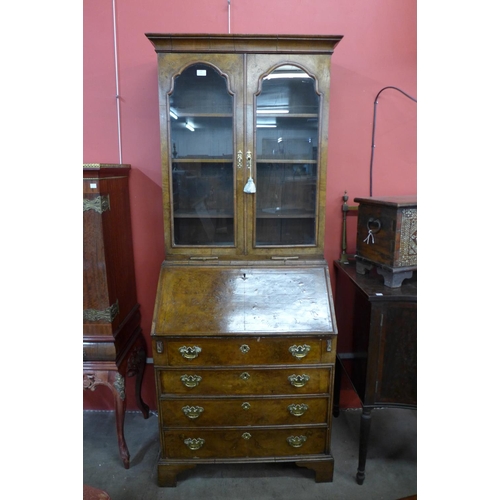 113 - A George I walnut bureau bookcase