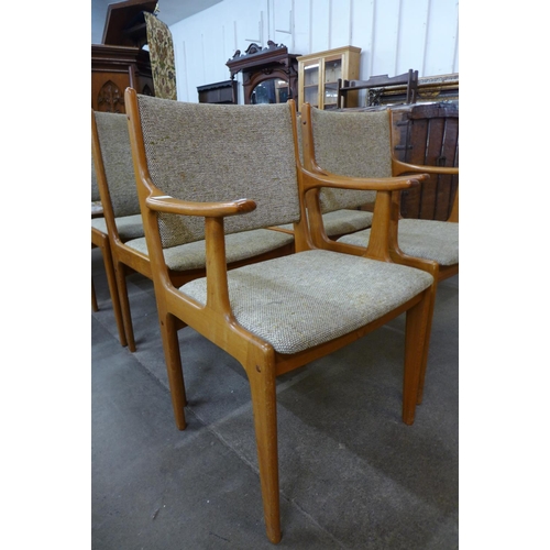 205 - A set of six Danish Uldum Mobelfabrik teak dining chairs, designed by Johannes Andersen