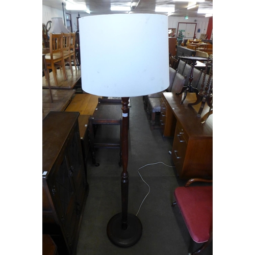 258 - A beech standard lamp