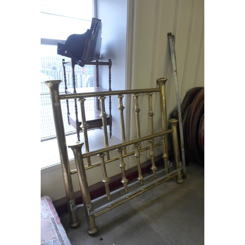 268 - An American brass double bed