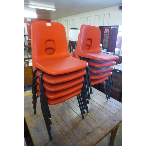 315 - A set of ten child's stacking chairs