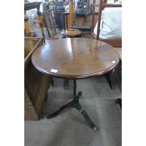 330 - A wrought steel based pub table