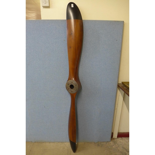 371 - A teak aeroplane propeller