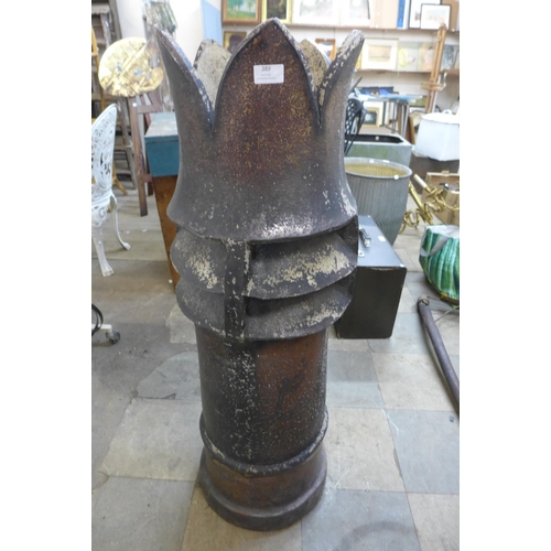 389 - A Victorian terracotta chimney pot