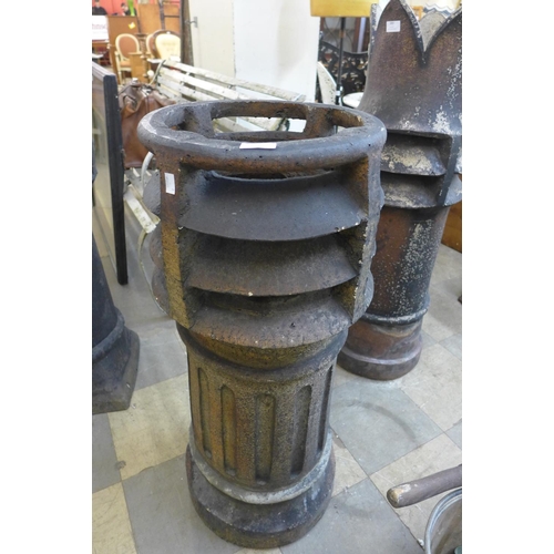 390 - A Victorian terracotta chimney pot