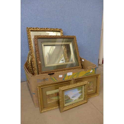 425 - Assorted paintings, frames and mirrors