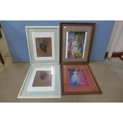 430 - Four Vladimir Trechikoff prints