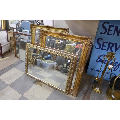 435 - Three gilt mirrors