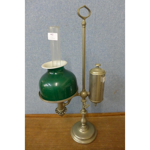 442 - An early 20th Century oil lamp by Pillisoiler, New Bond St., London