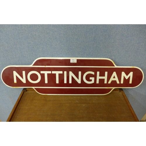 451 - An enamelled Nottingham sign