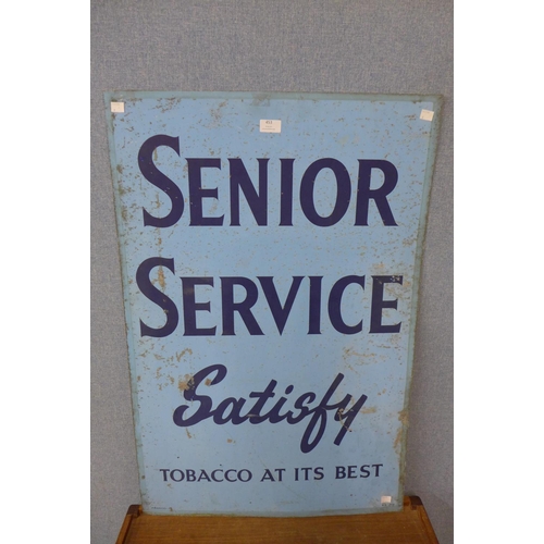 453 - A Senior Service aluminium sign