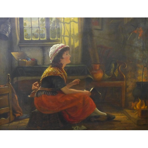 4a - John William Haynes (1836-1908), Only Fancy, oil on canvas, signed lower left, 57 x 74cms, framed