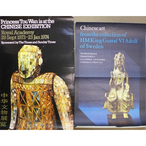 55 - Two original exhibition posters, Chinese Art, 1972 Collection of HM Gustaf VI of Sweden and 1973-3 P... 