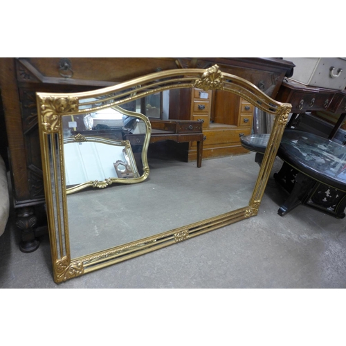 77 - A French style gilt framed overmantel mirror