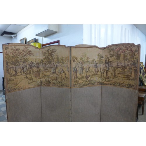 301b - A French style tapestry folding dressing screen